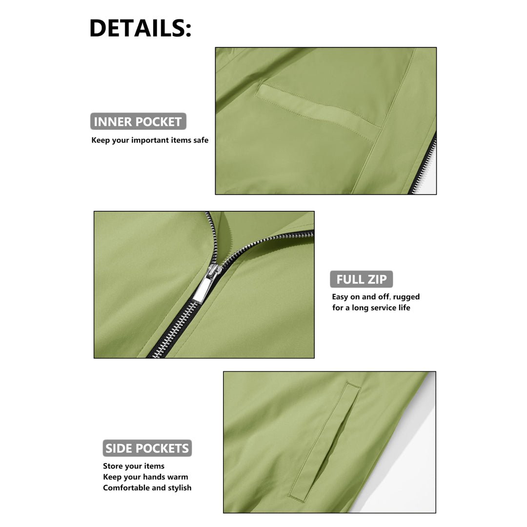 Men's Casual Lightweight Bomber Jacket - Slim Fit Coat
