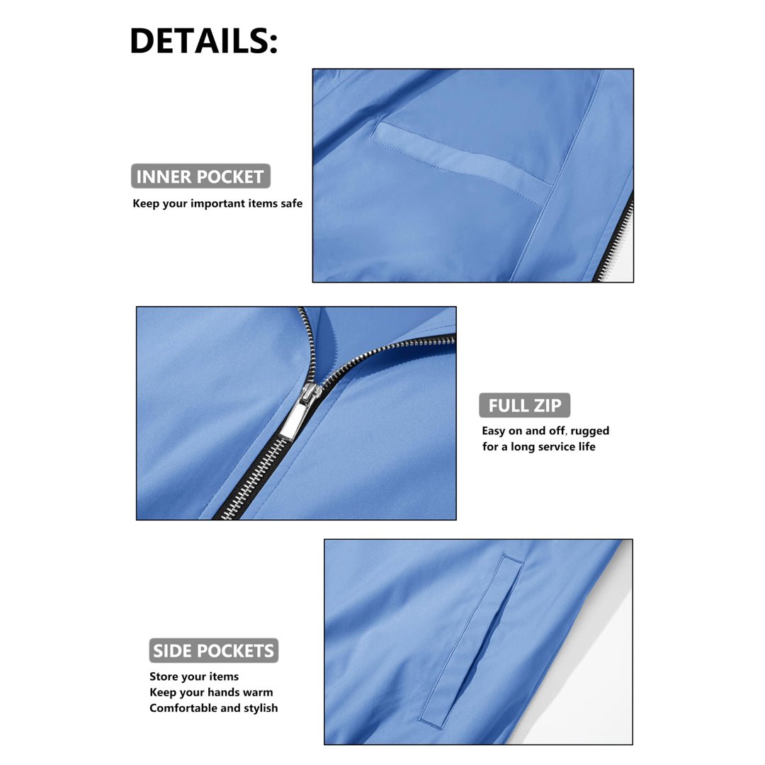 Men's Casual Lightweight Bomber Jacket - Slim Fit Coat