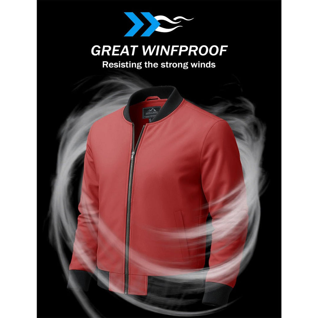 Men's Casual Lightweight Bomber Jacket - Slim Fit Coat