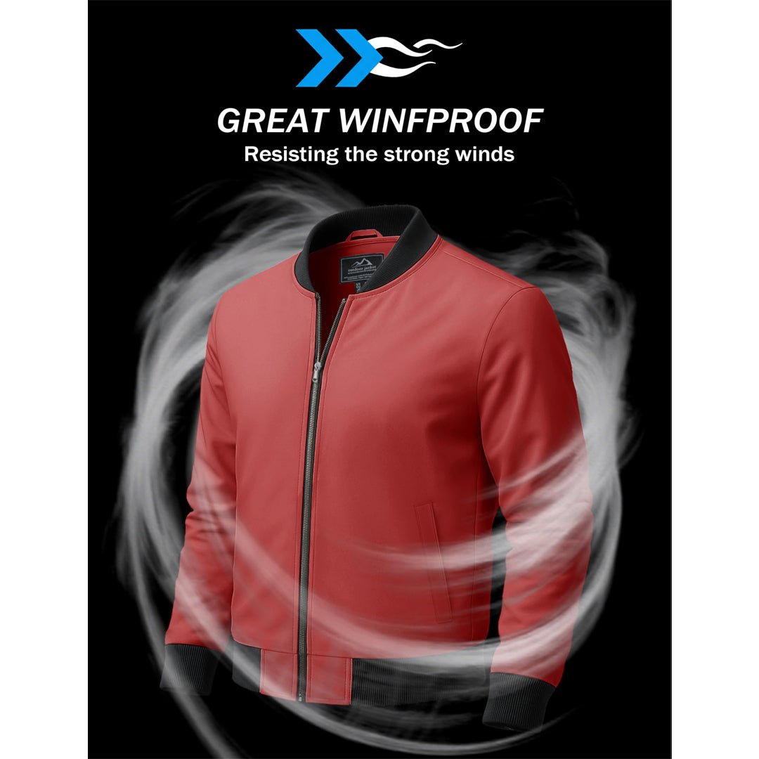 Men's Casual Lightweight Bomber Jacket - Slim Fit Coat