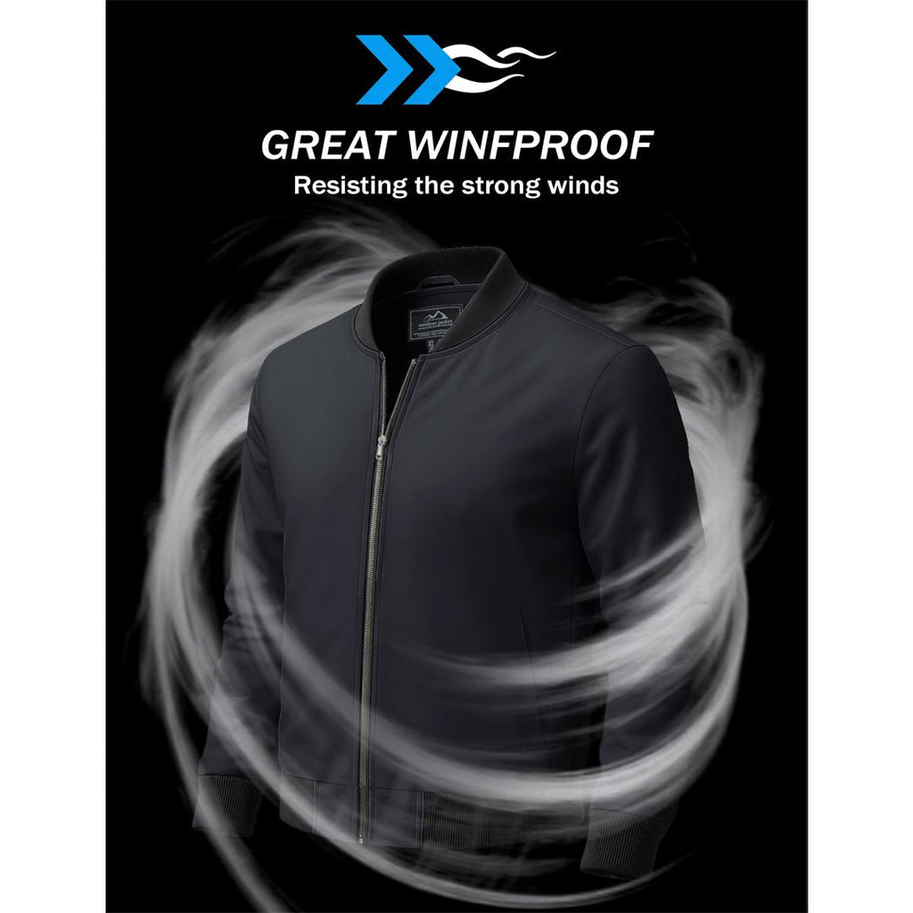 Men's Casual Lightweight Bomber Jacket - Slim Fit Coat