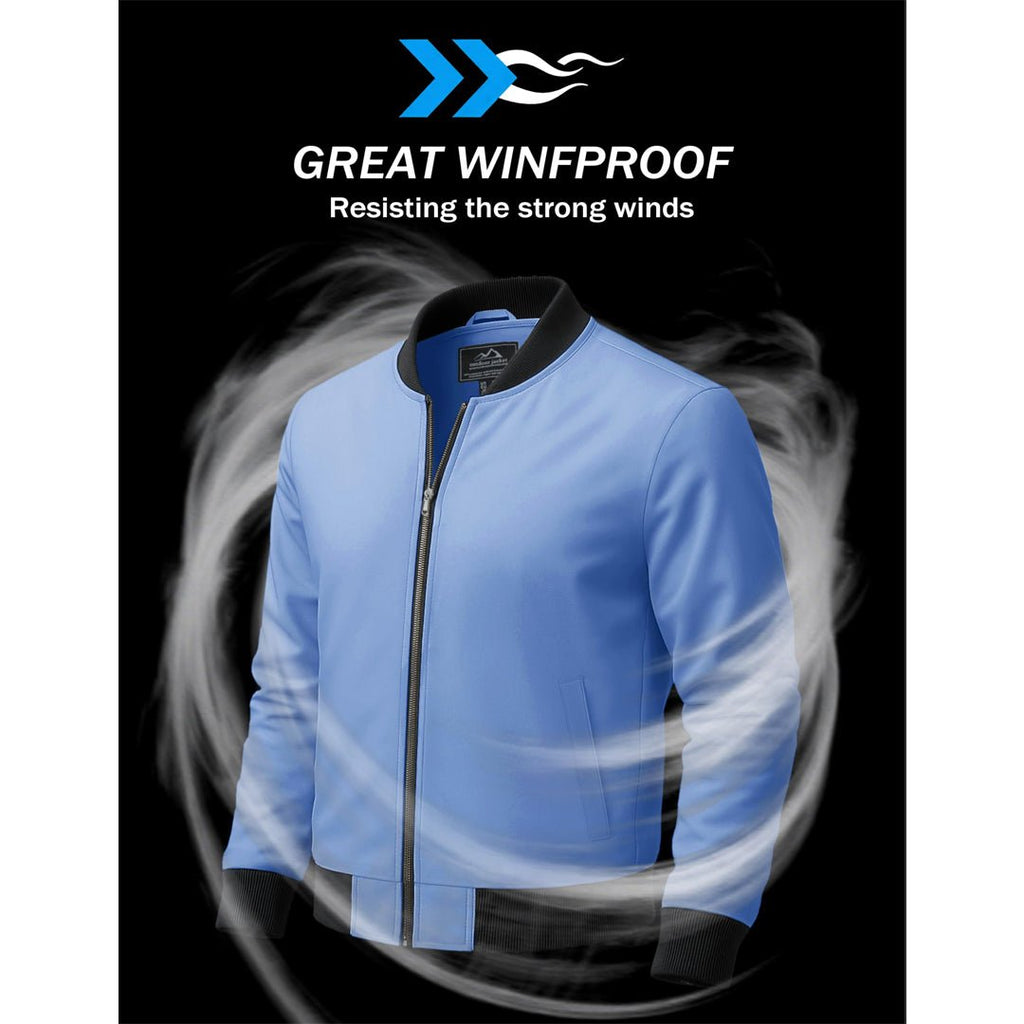 Men's Casual Lightweight Bomber Jacket - Slim Fit Coat