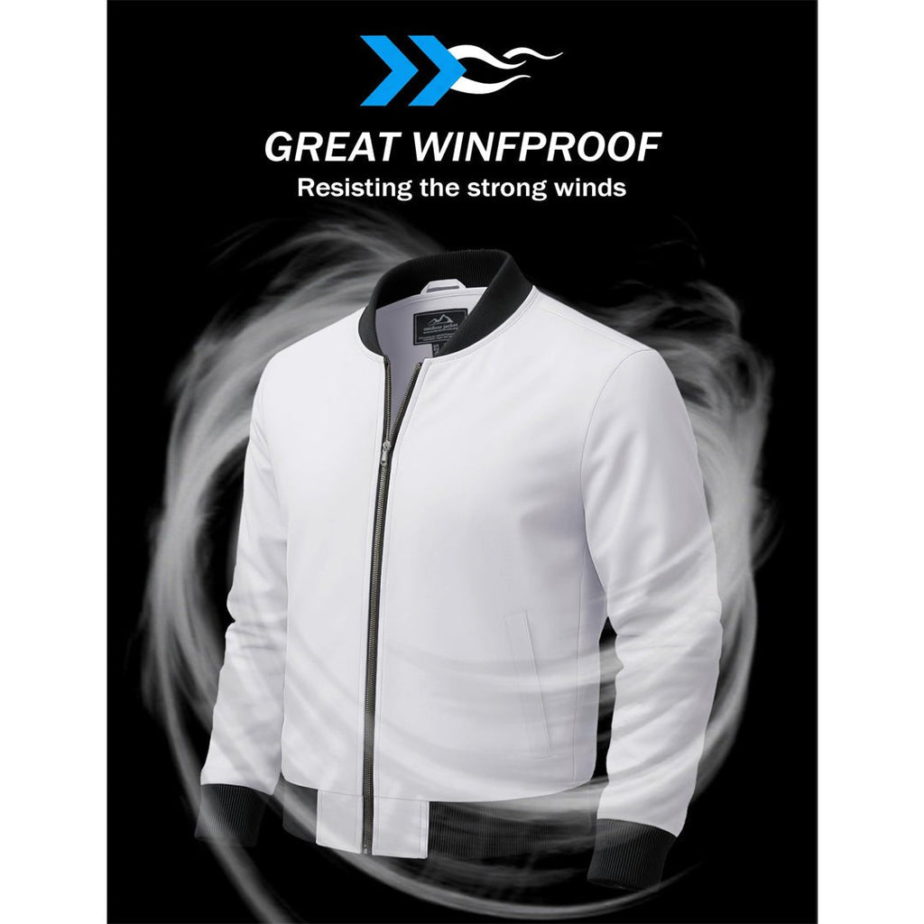 Men's Casual Lightweight Bomber Jacket - Slim Fit Coat