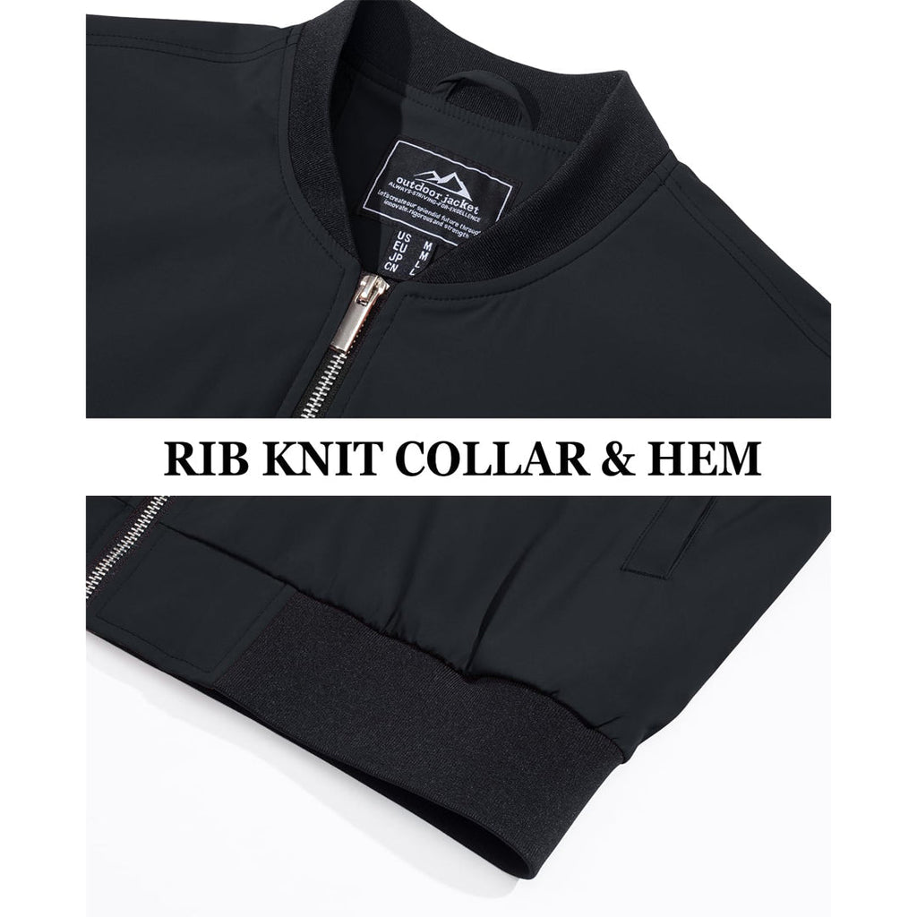 Men's Casual Lightweight Bomber Jacket - Slim Fit Coat