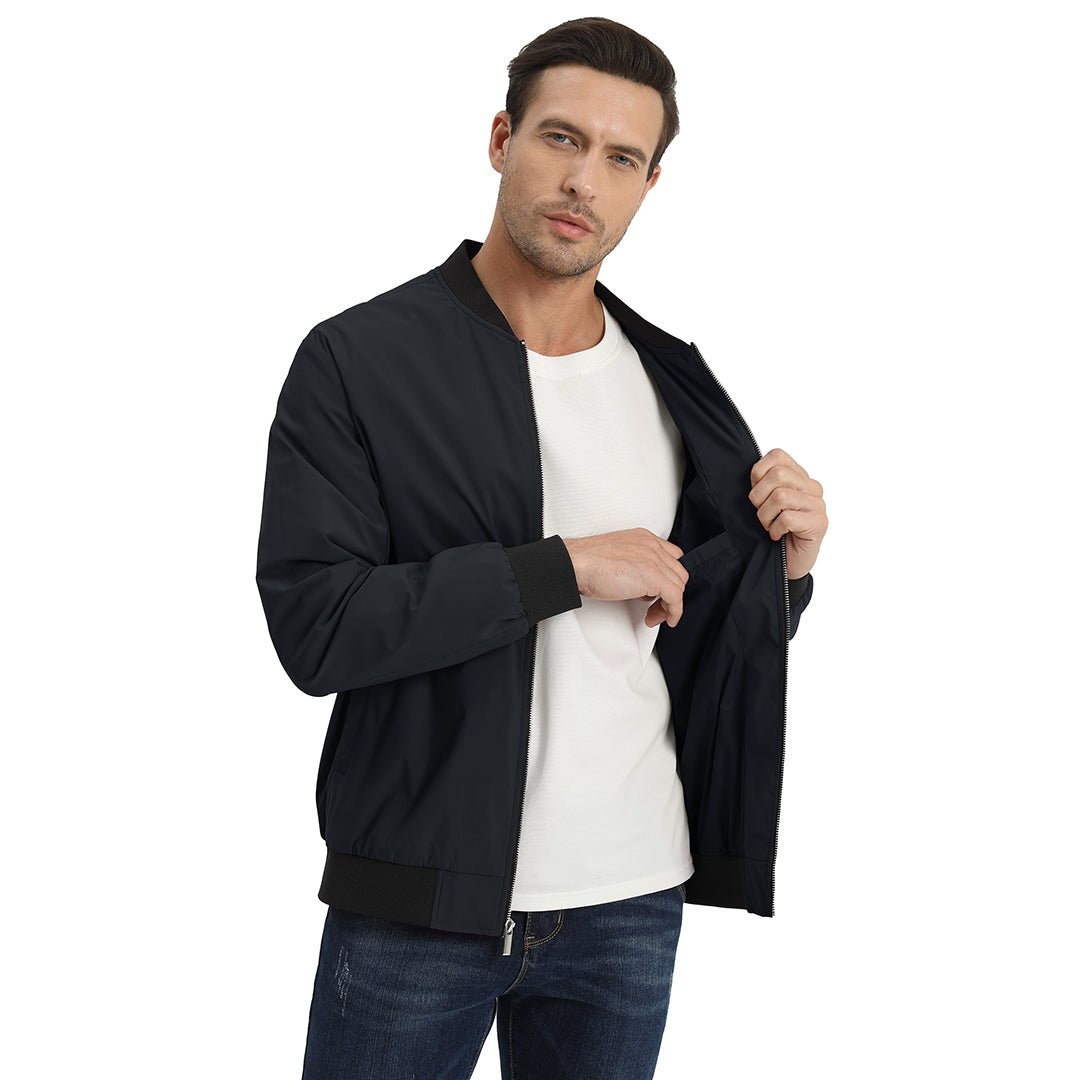 Men's Casual Lightweight Bomber Jacket - Slim Fit Coat