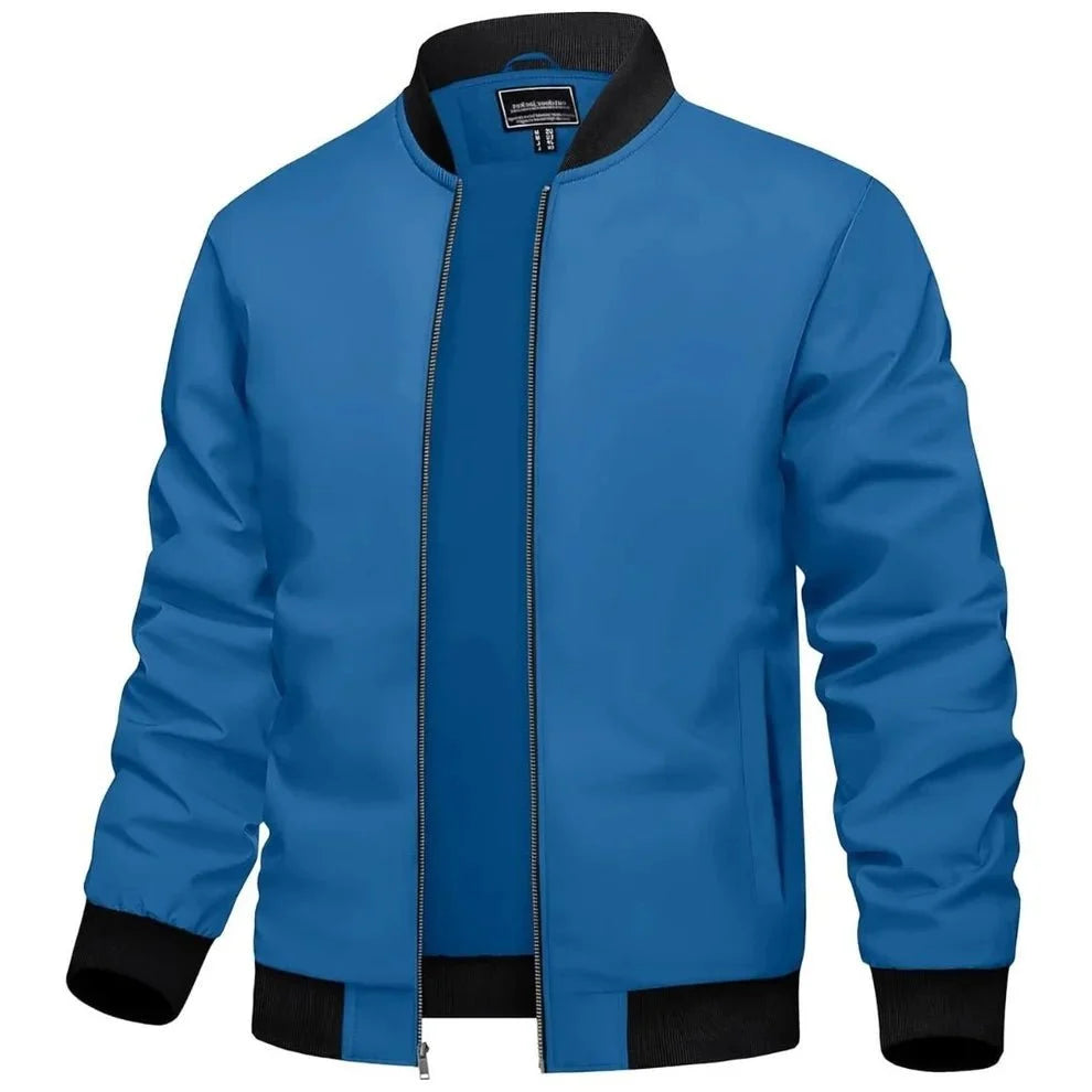 Men's Casual Lightweight Bomber Jacket - Slim Fit Coat