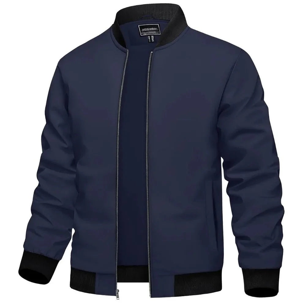 Men's Casual Lightweight Bomber Jacket - Slim Fit Coat