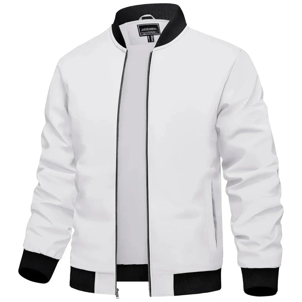 Men's Casual Lightweight Bomber Jacket - Slim Fit Coat
