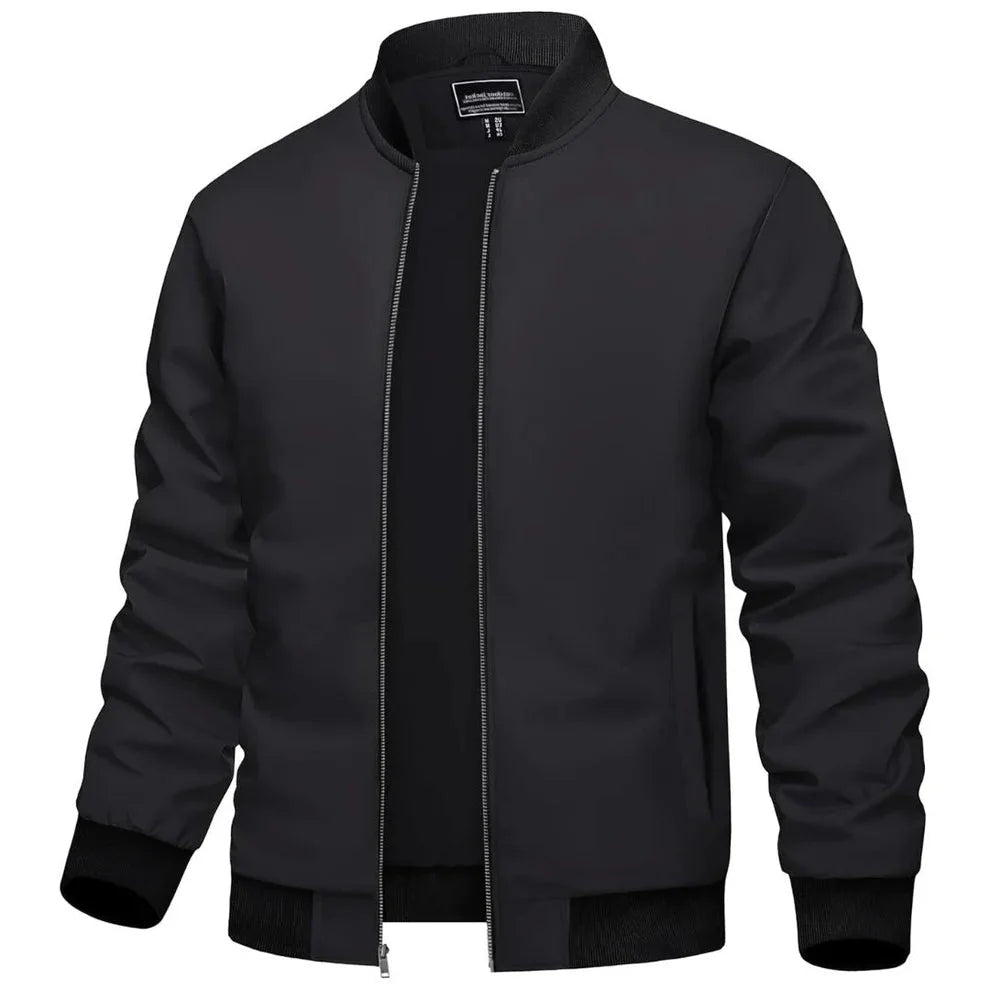Men's Casual Lightweight Bomber Jacket - Slim Fit Coat