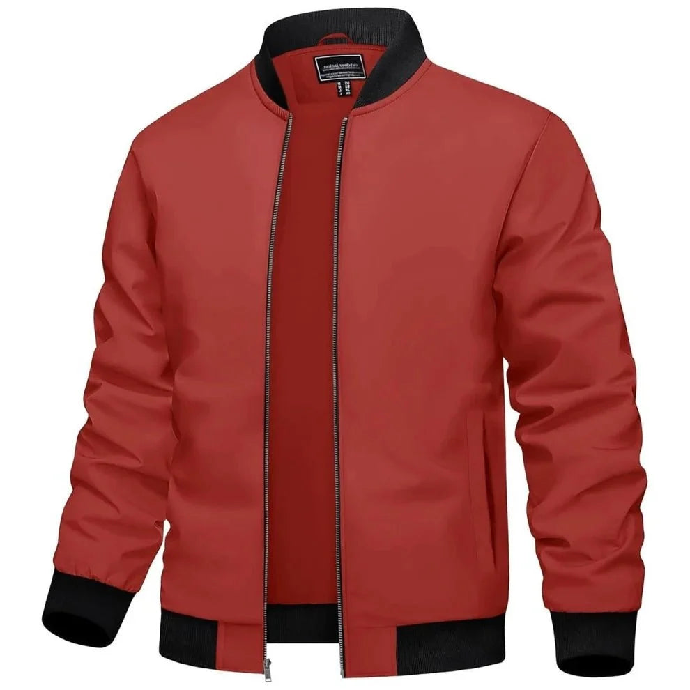 Men's Casual Lightweight Bomber Jacket - Slim Fit Coat