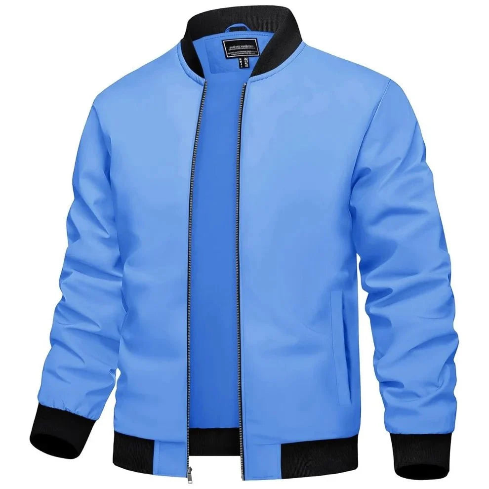 Men's Casual Lightweight Bomber Jacket - Slim Fit Coat