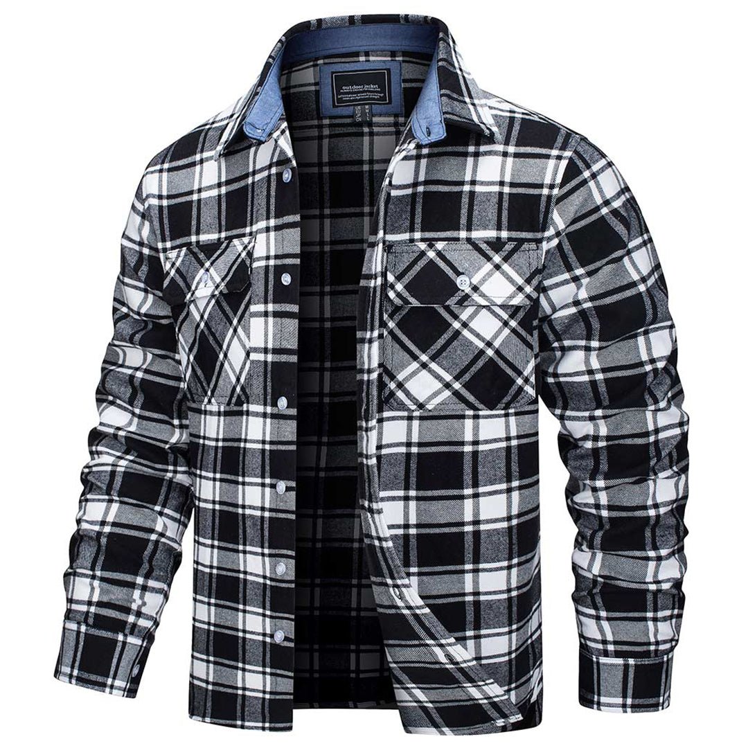 Men's Lightweight Plaid Classic Long Sleeve Flannel Jacket