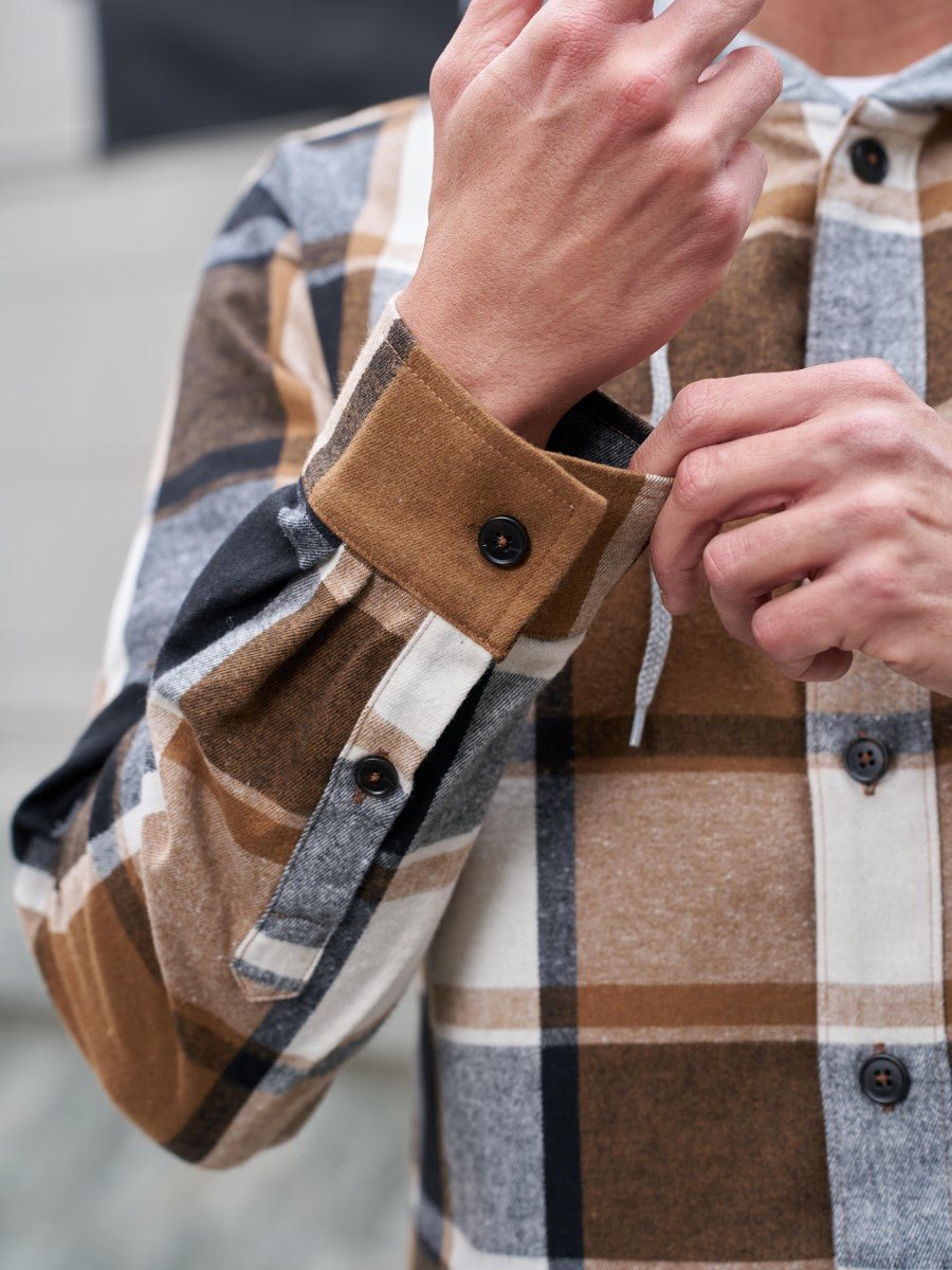 Men's Flannel Casual Lightweight Hoodies Jacket
