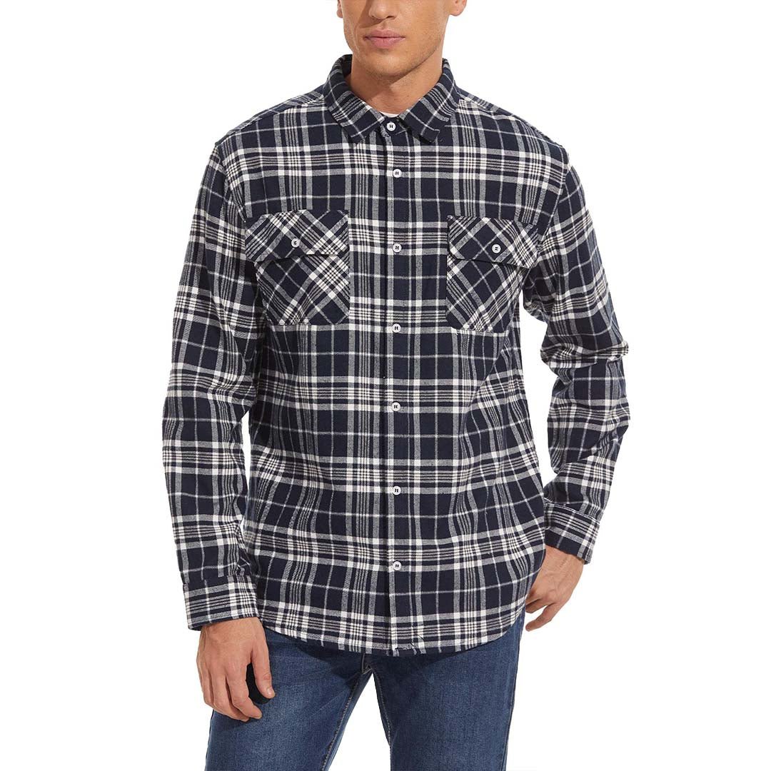 Men's Lightweight Plaid Classic Long Sleeve Flannel Jacket