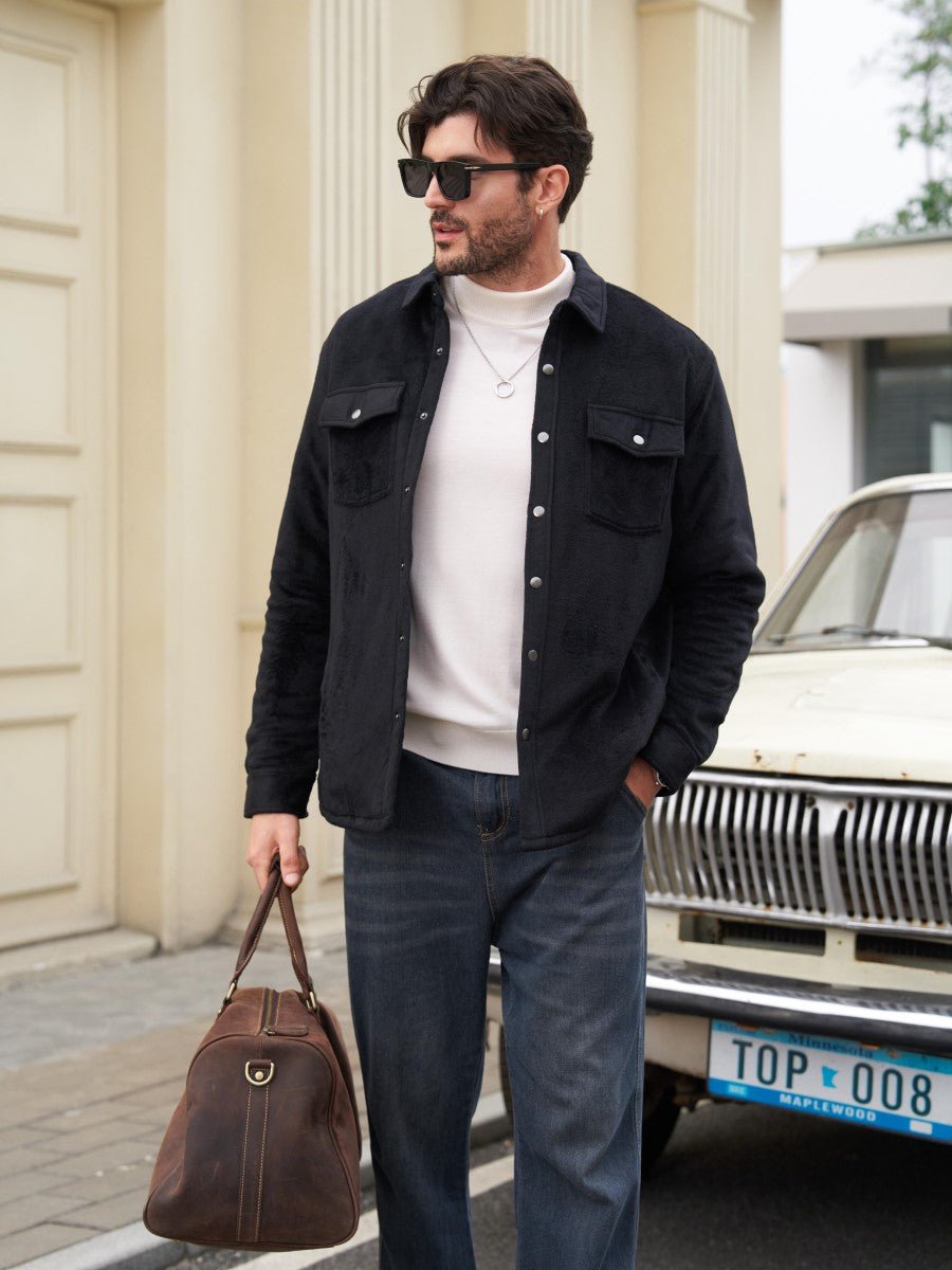 Men's Flannel Quilted Lined Winter Jackets