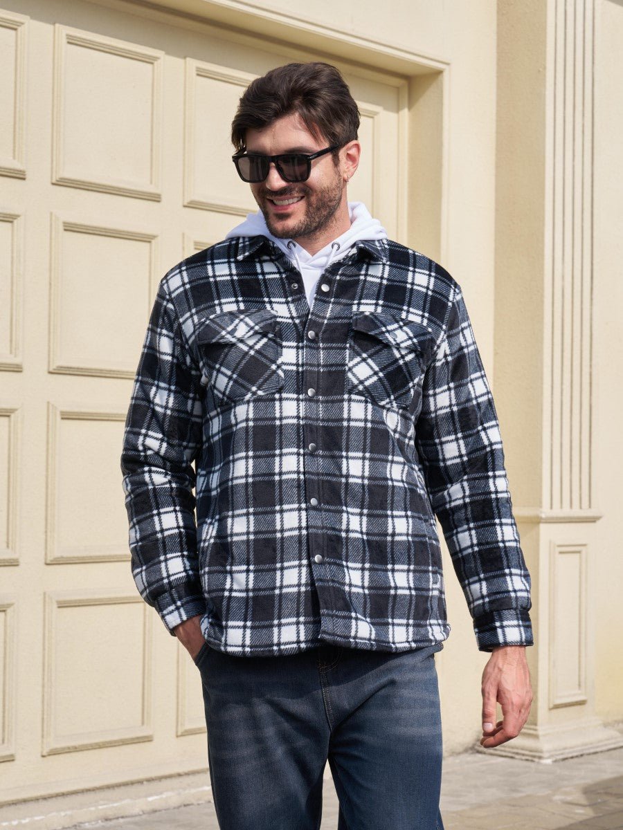Men's Flannel Quilted Lined Winter Jackets