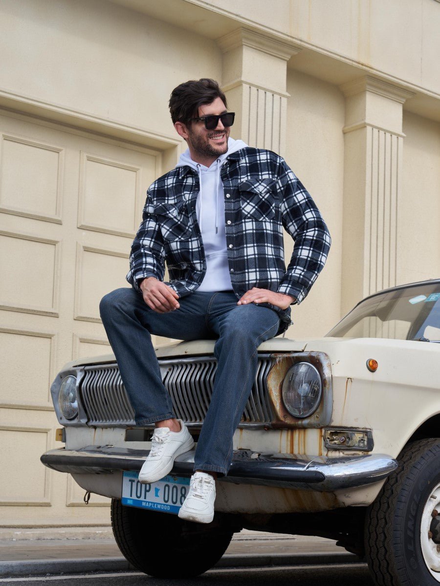 Men's Flannel Quilted Lined Winter Jackets