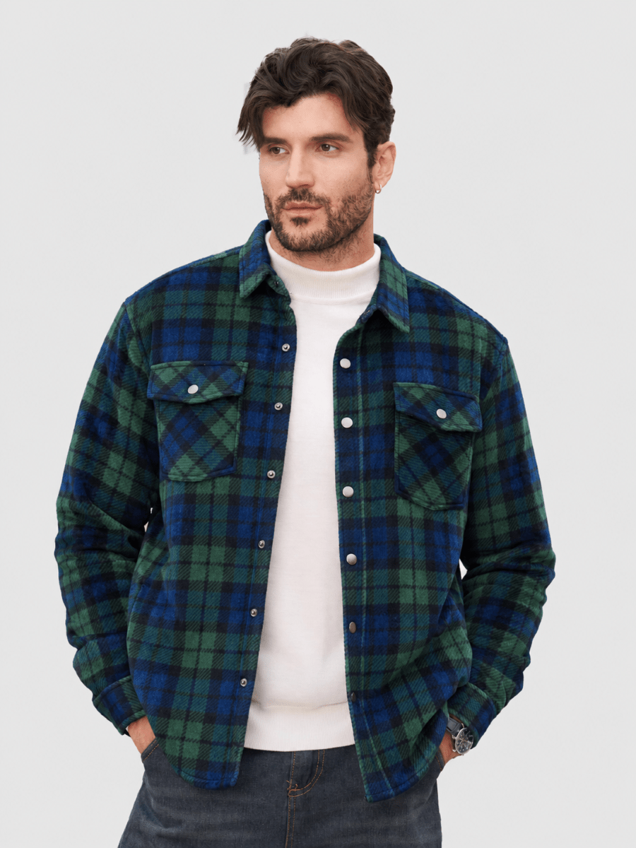 Men's Flannel Quilted Lined Winter Jackets