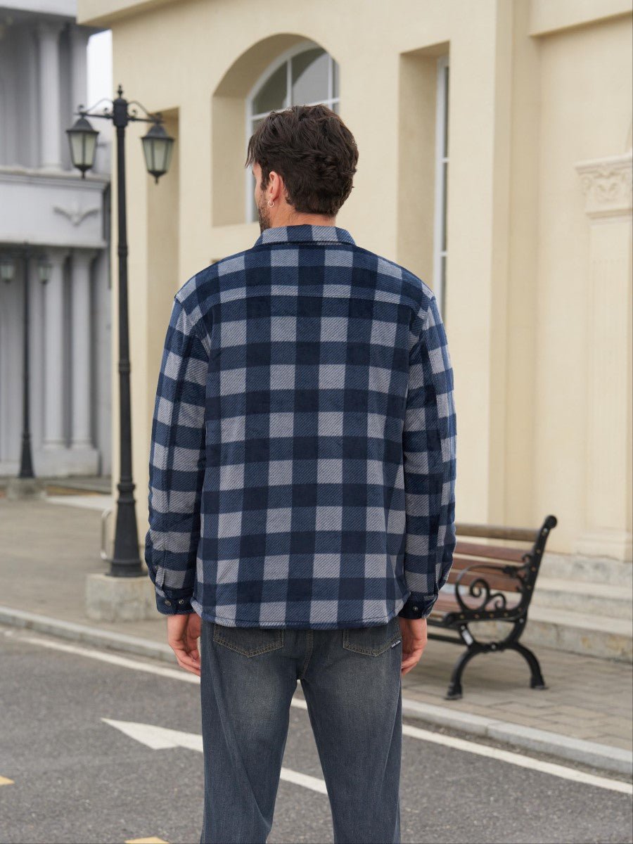 Men's Flannel Quilted Lined Winter Jackets