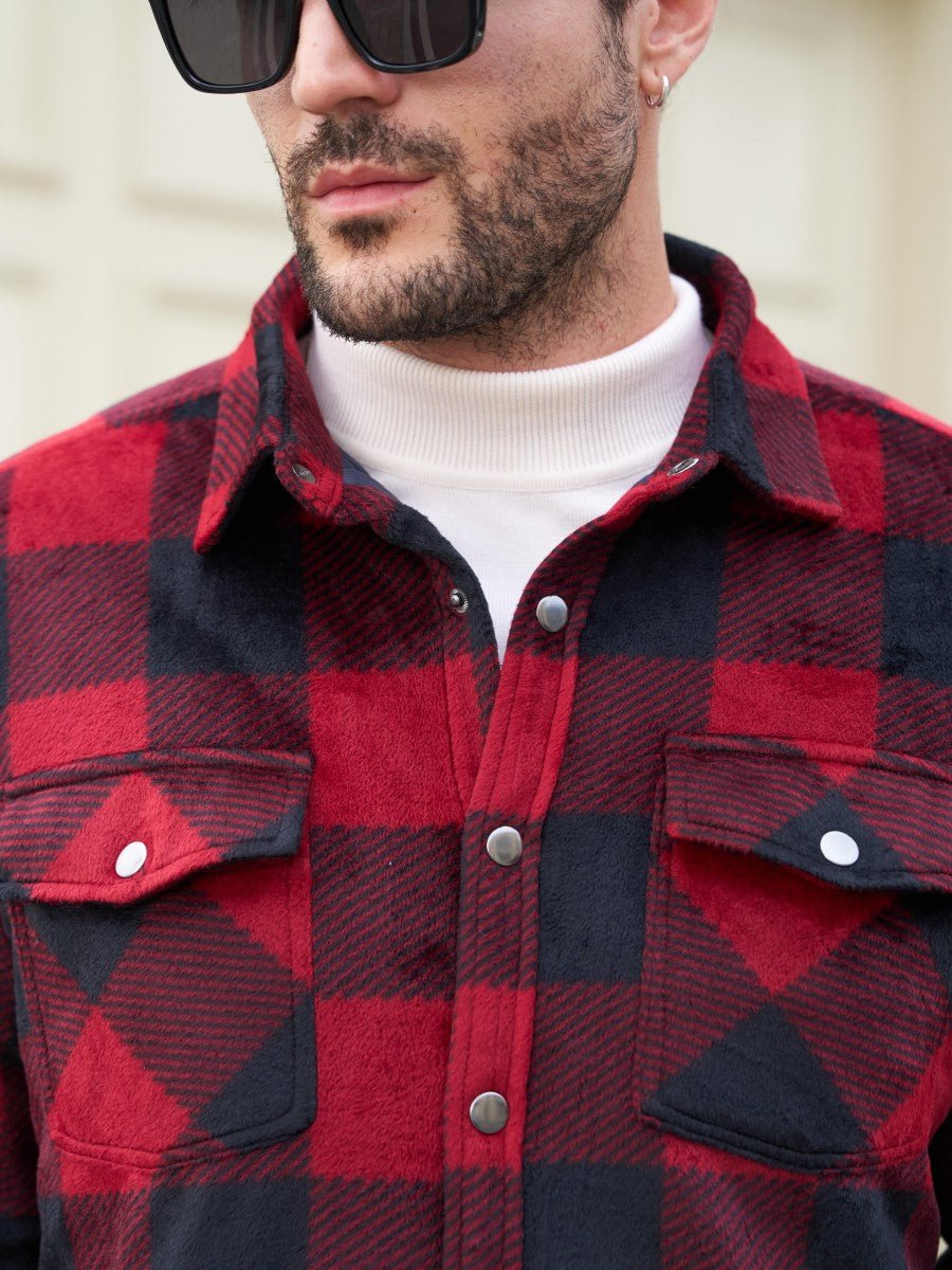 Men's Flannel Quilted Lined Winter Jackets