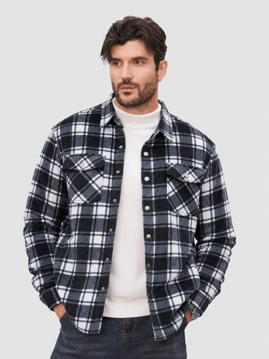 Men's Flannel Quilted Lined Winter Jackets
