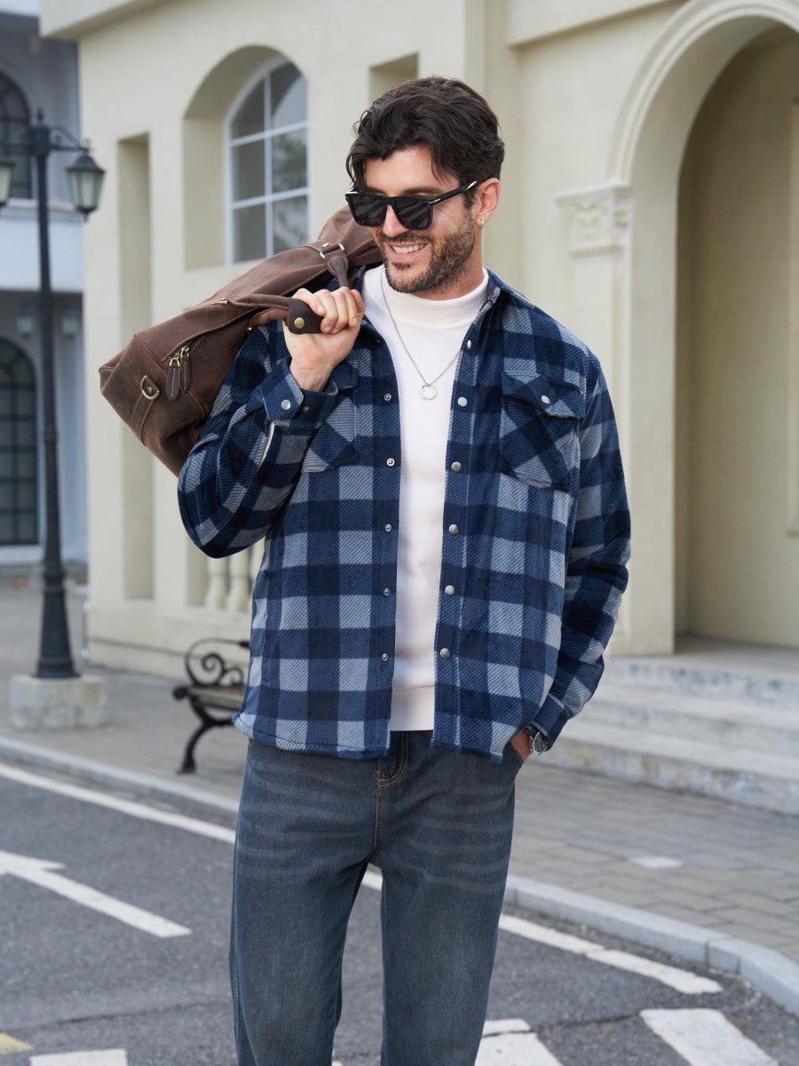 Men's Flannel Quilted Lined Winter Jackets