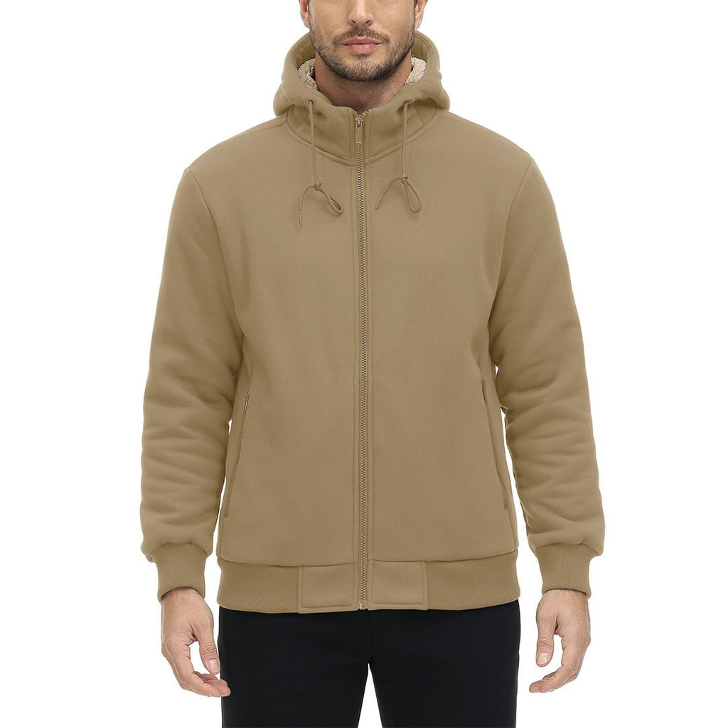 Men's Fleece Hoodie Jacket Windproof Winter Coats