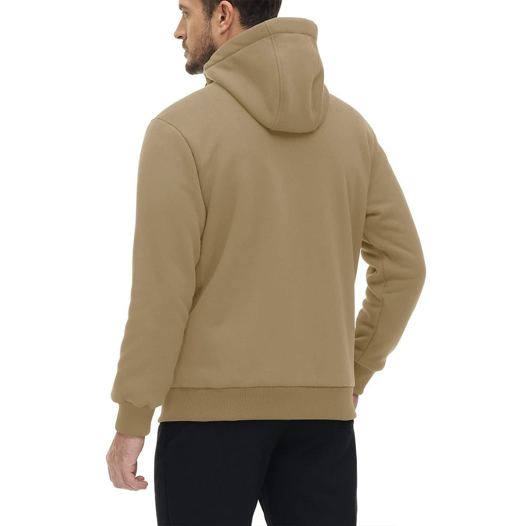 Men's Fleece Hoodie Jacket Windproof Winter Coats
