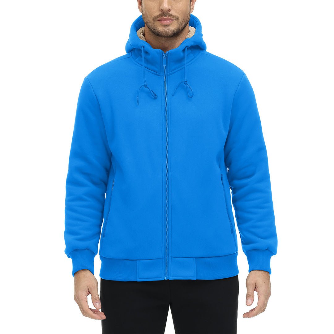 Men's Fleece Hoodie Jacket Windproof Winter Coats