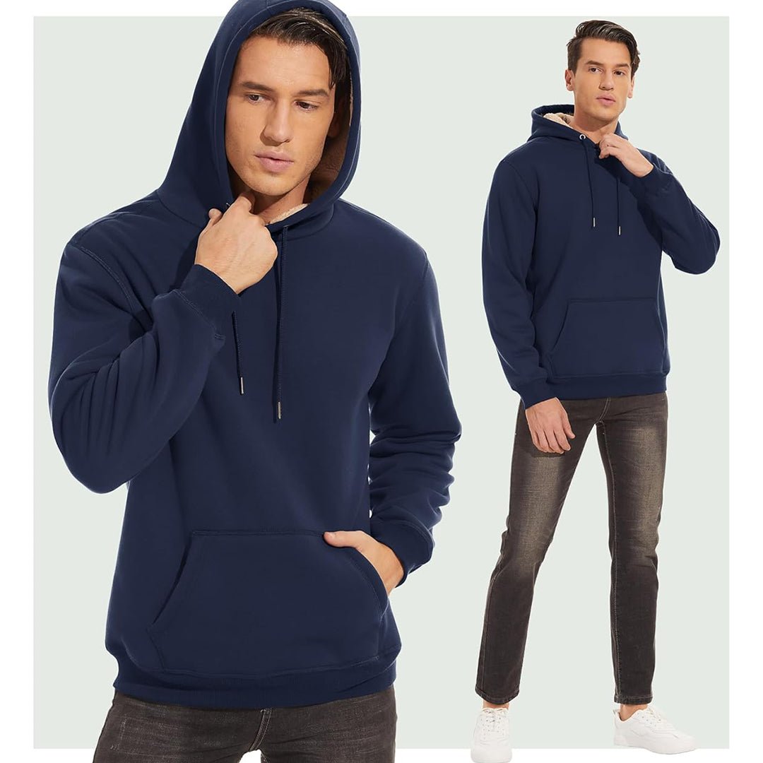 Men's Fleece Hoodie Thick Fleece Lined Sweatshirt