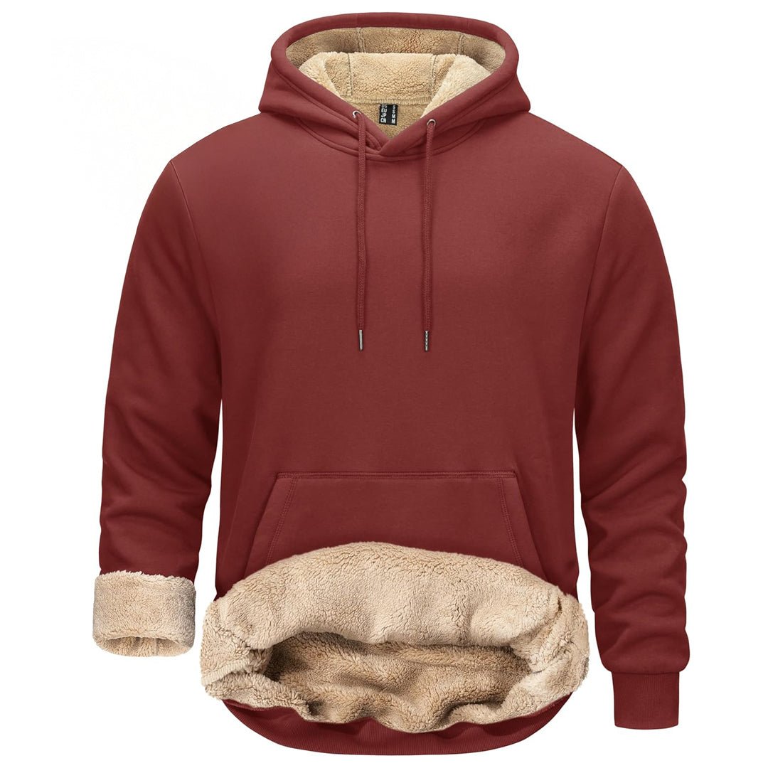 Men's Fleece Hoodie Thick Fleece Lined Sweatshirt