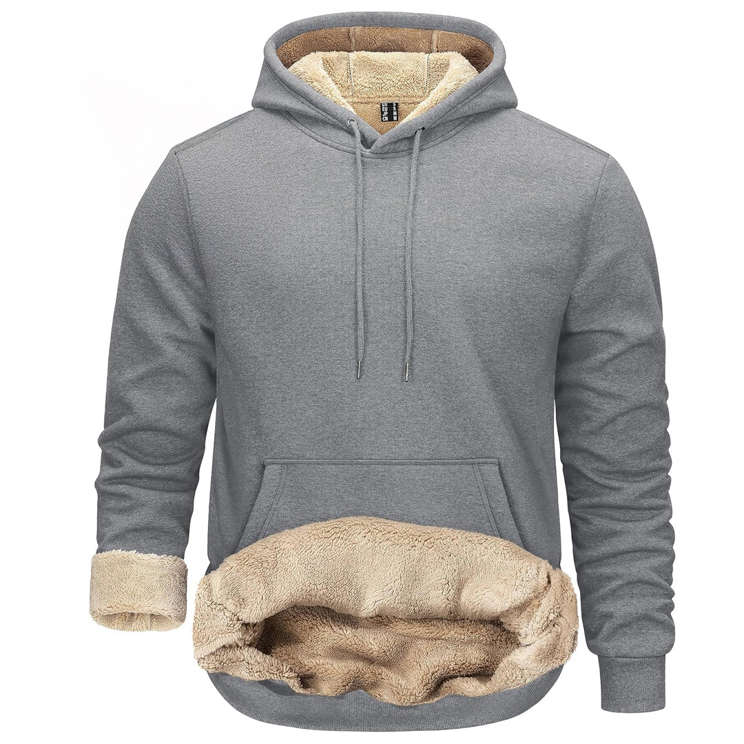 Men's Fleece Hoodie Thick Fleece Lined Sweatshirt