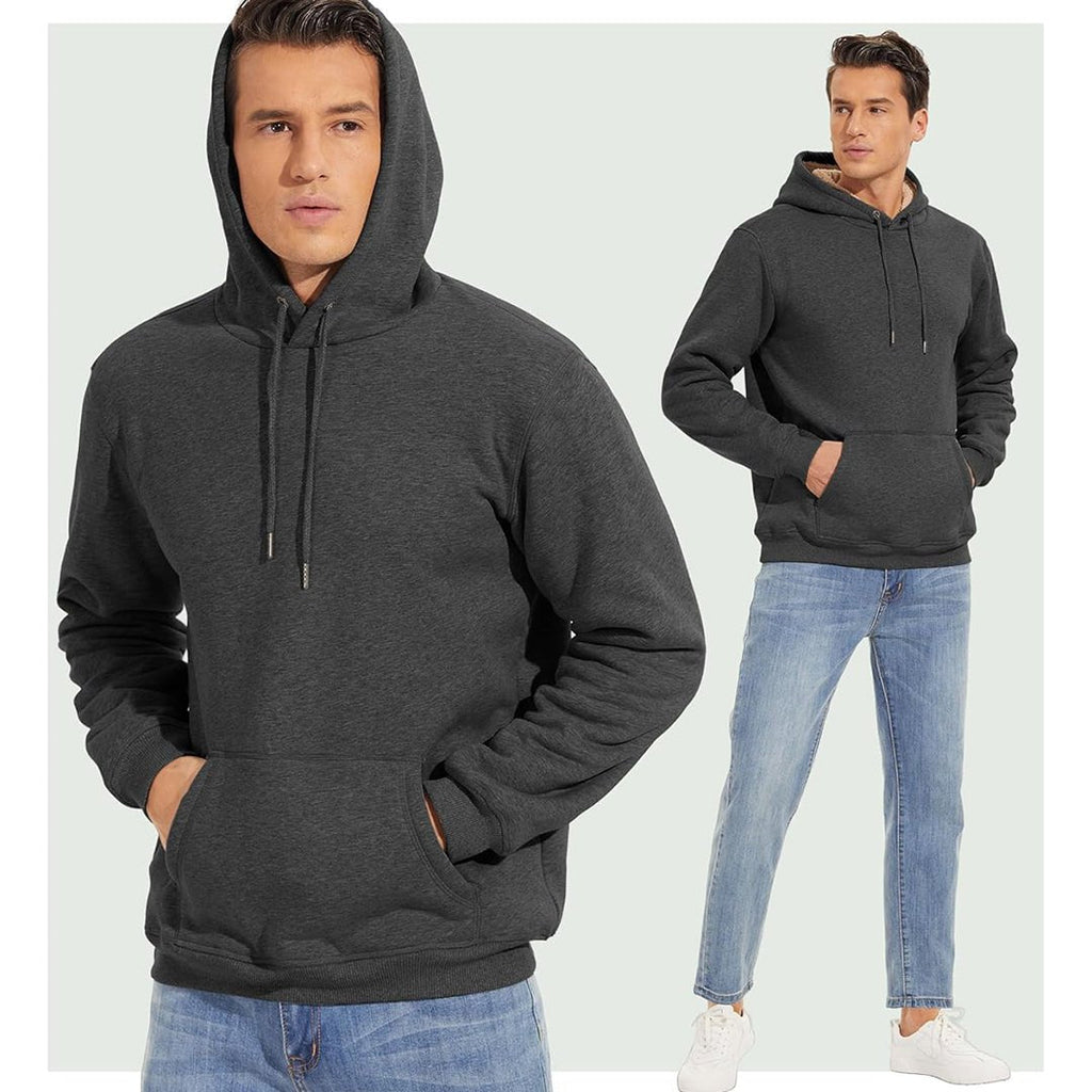 Men's Fleece Hoodie Thick Fleece Lined Sweatshirt