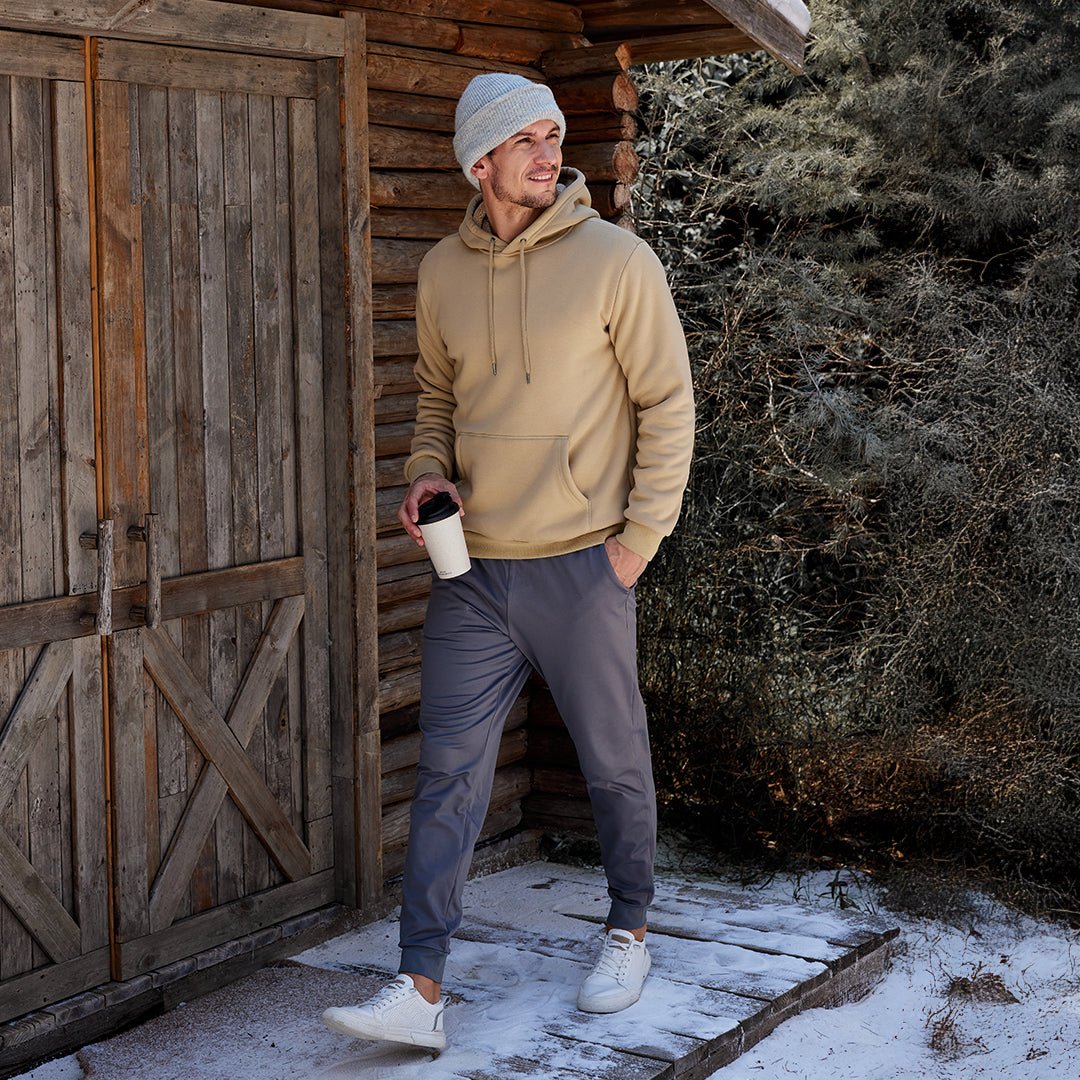 Men's Fleece Hoodie Thick Fleece Lined Sweatshirt
