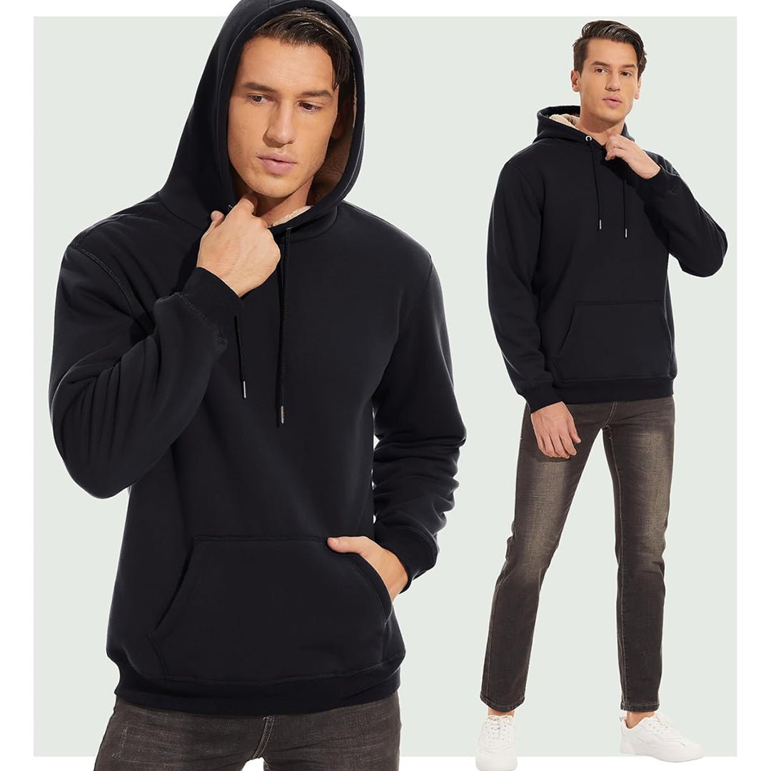 Men's Fleece Hoodie Thick Fleece Lined Sweatshirt