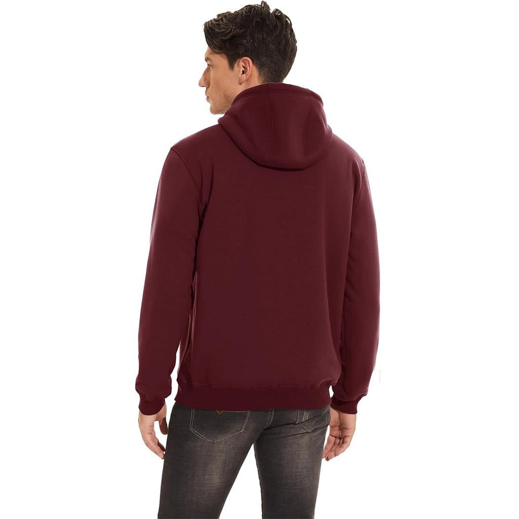 Men's Fleece Hoodie Thick Fleece Lined Sweatshirt