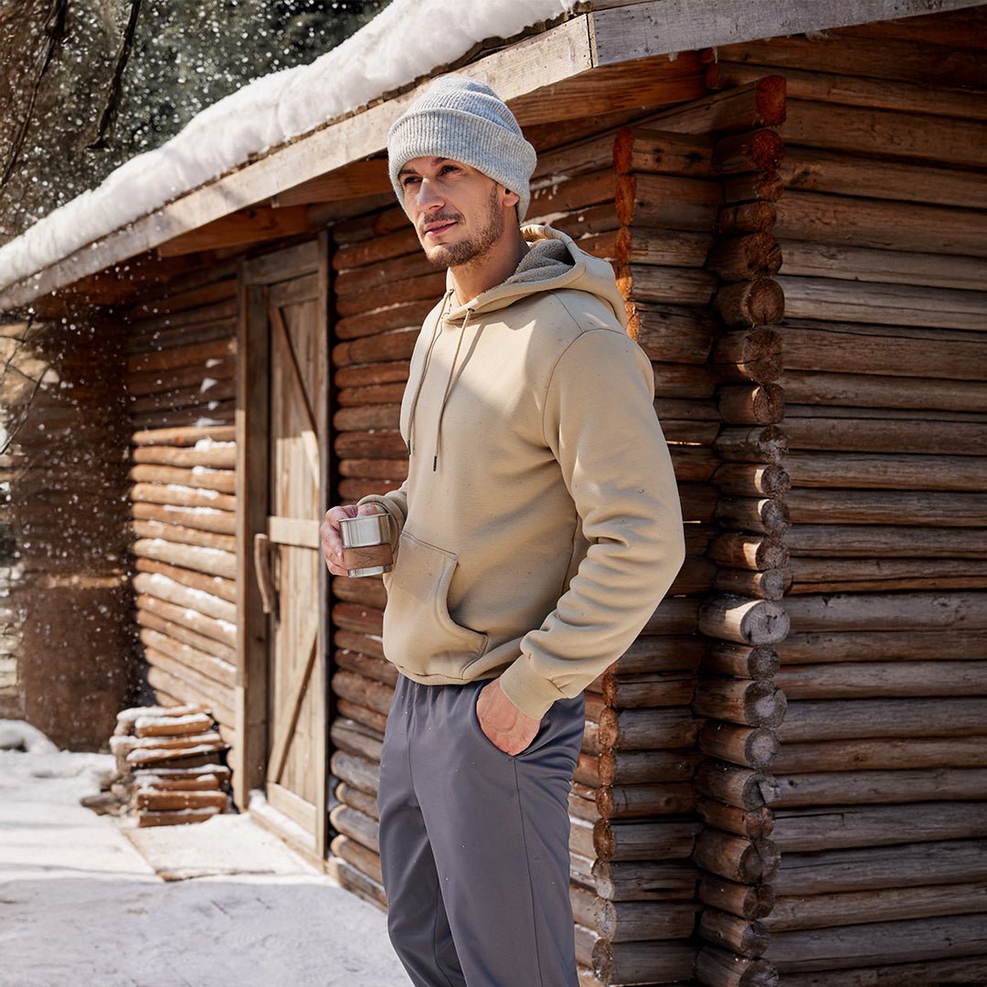 Men's Fleece Hoodie Thick Fleece Lined Sweatshirt
