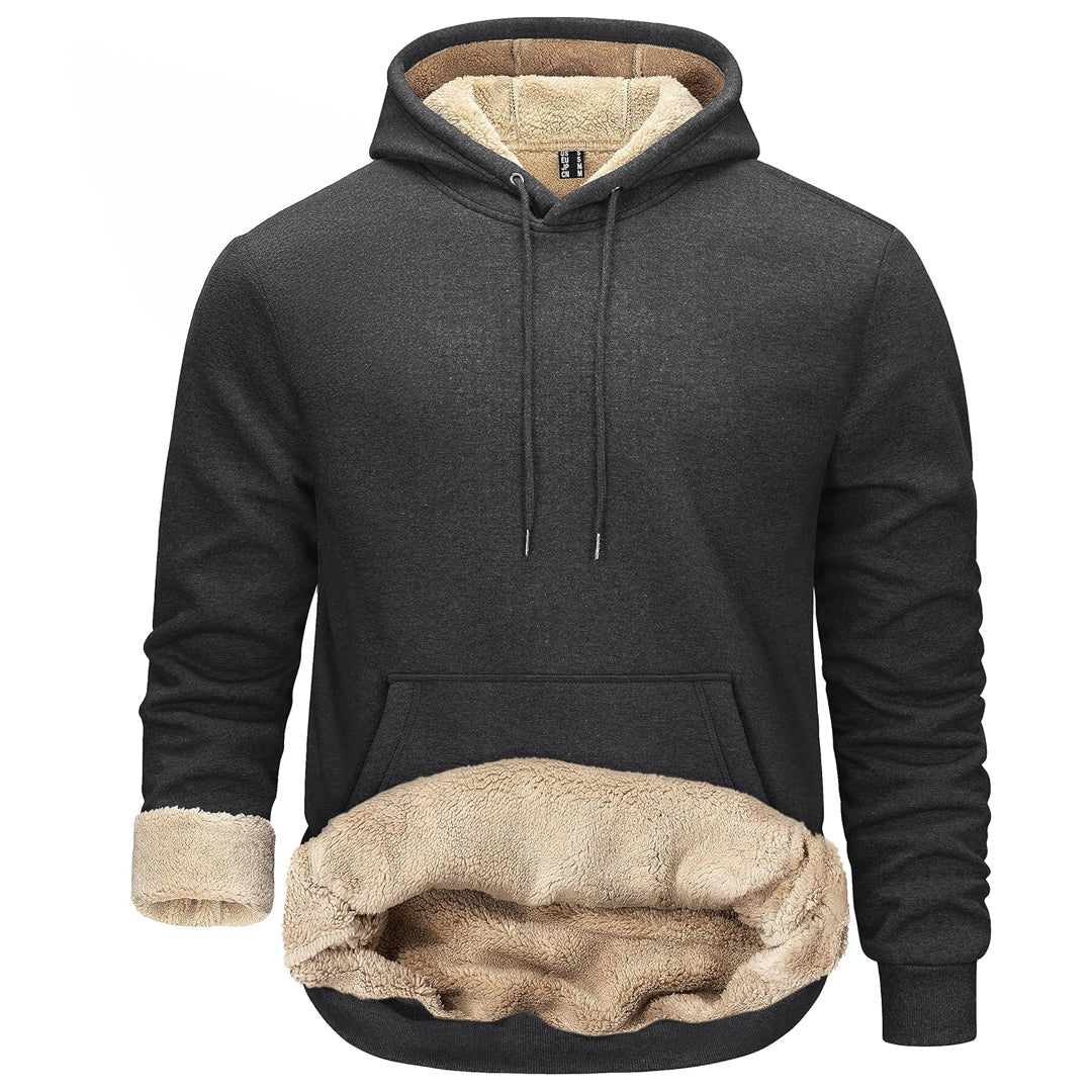 Men's Fleece Hoodie Thick Fleece Lined Sweatshirt