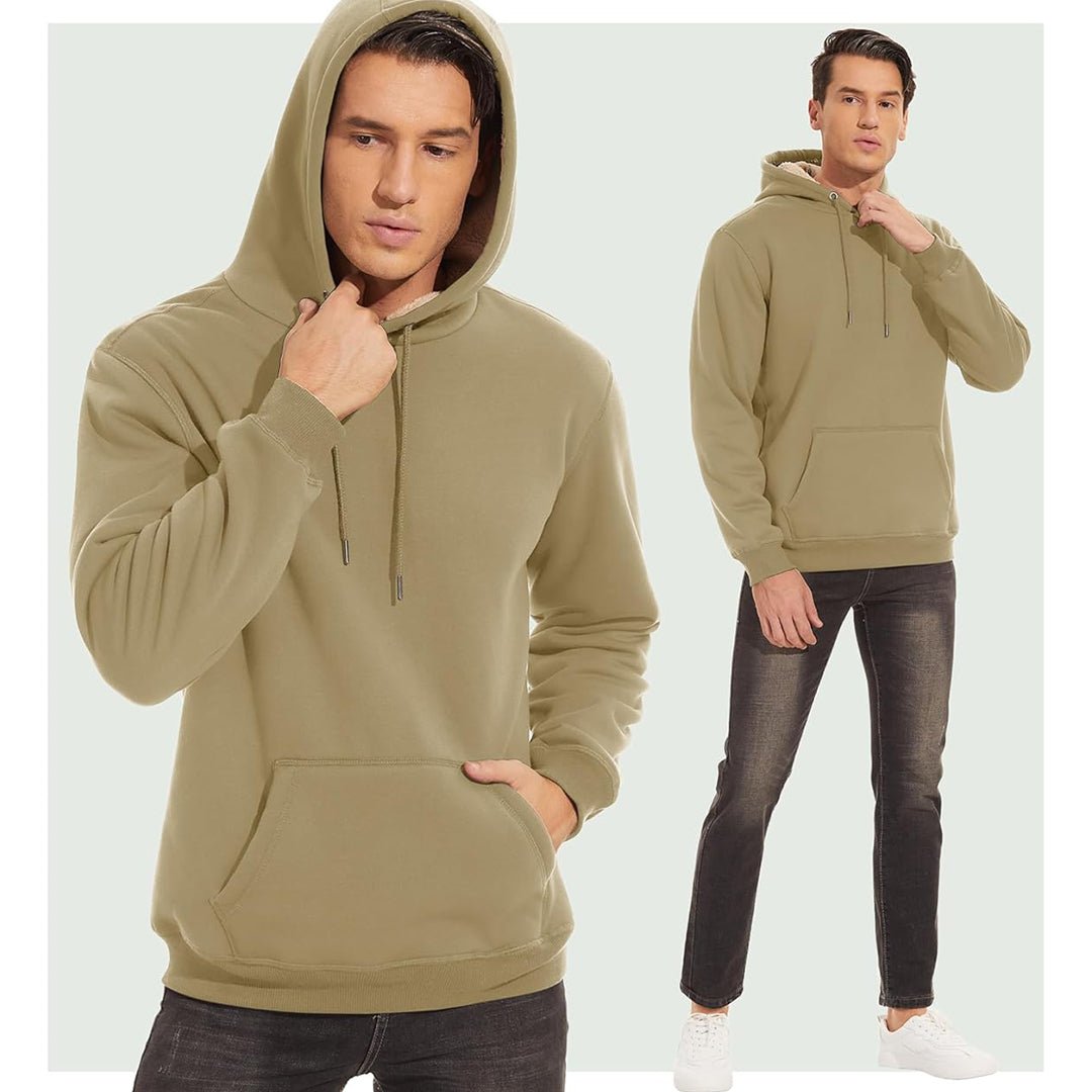 Men's Fleece Hoodie Thick Fleece Lined Sweatshirt