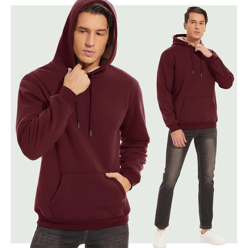 Men's Fleece Hoodie Thick Fleece Lined Sweatshirt
