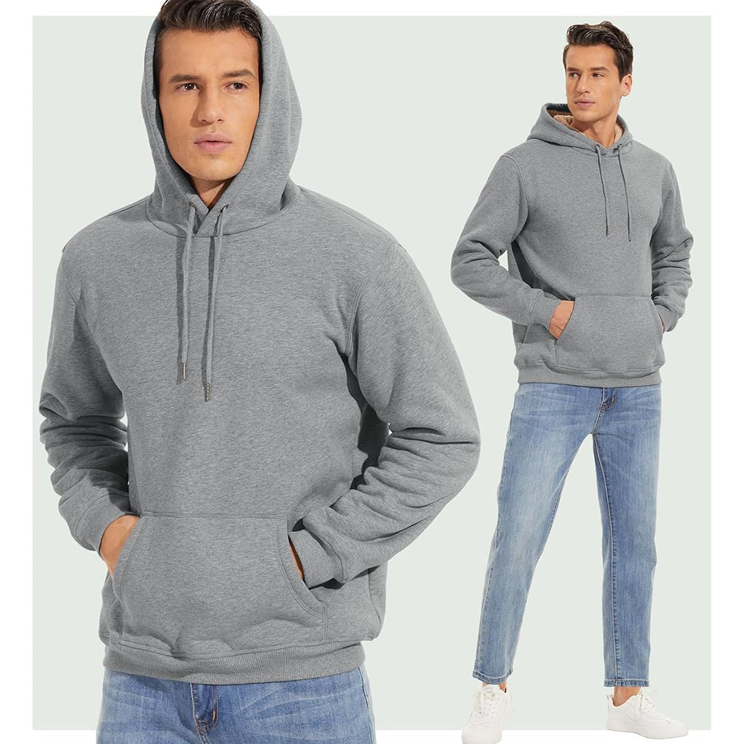 Men's Fleece Hoodie Thick Fleece Lined Sweatshirt
