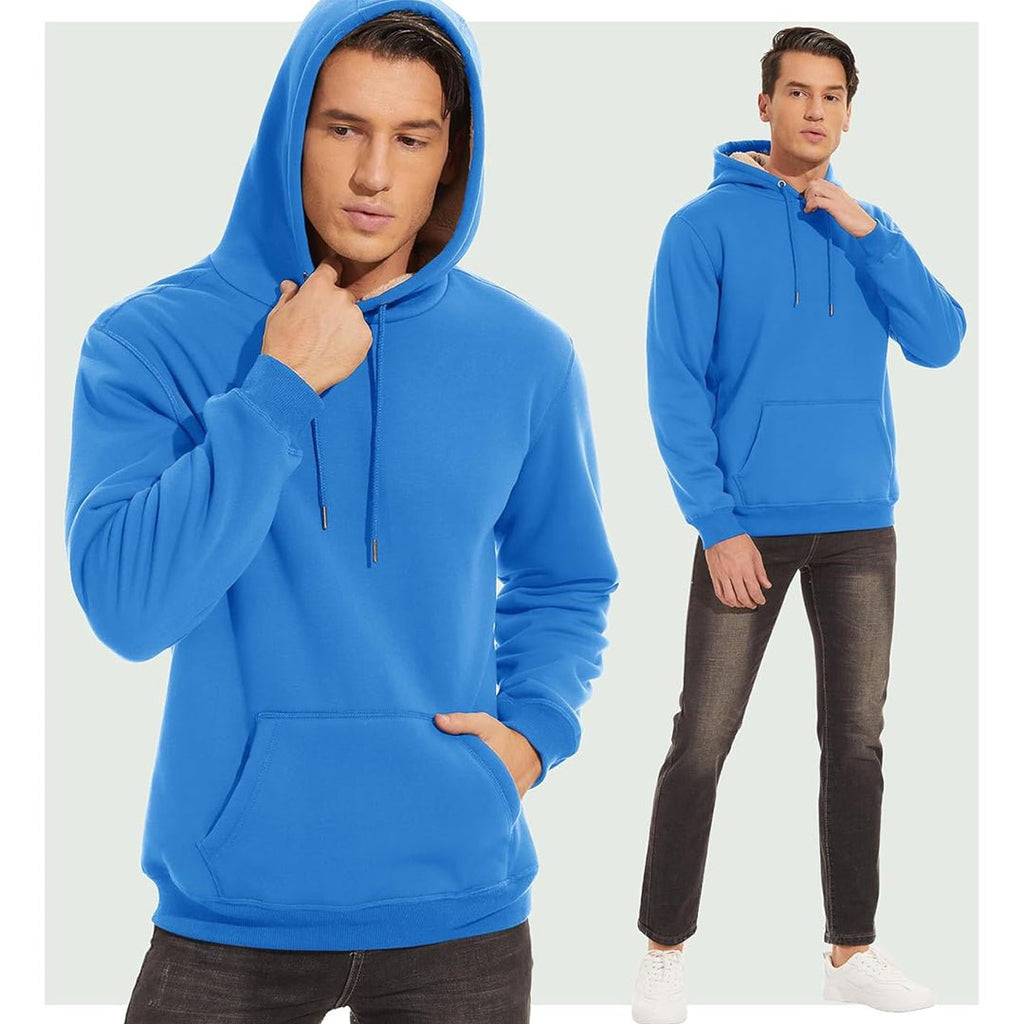 Men's Fleece Hoodie Thick Fleece Lined Sweatshirt