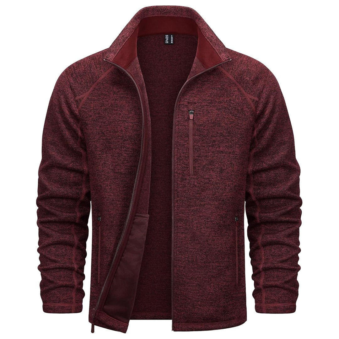 Mens Fleece Jacket Full Zip Casual Outdoor Wear