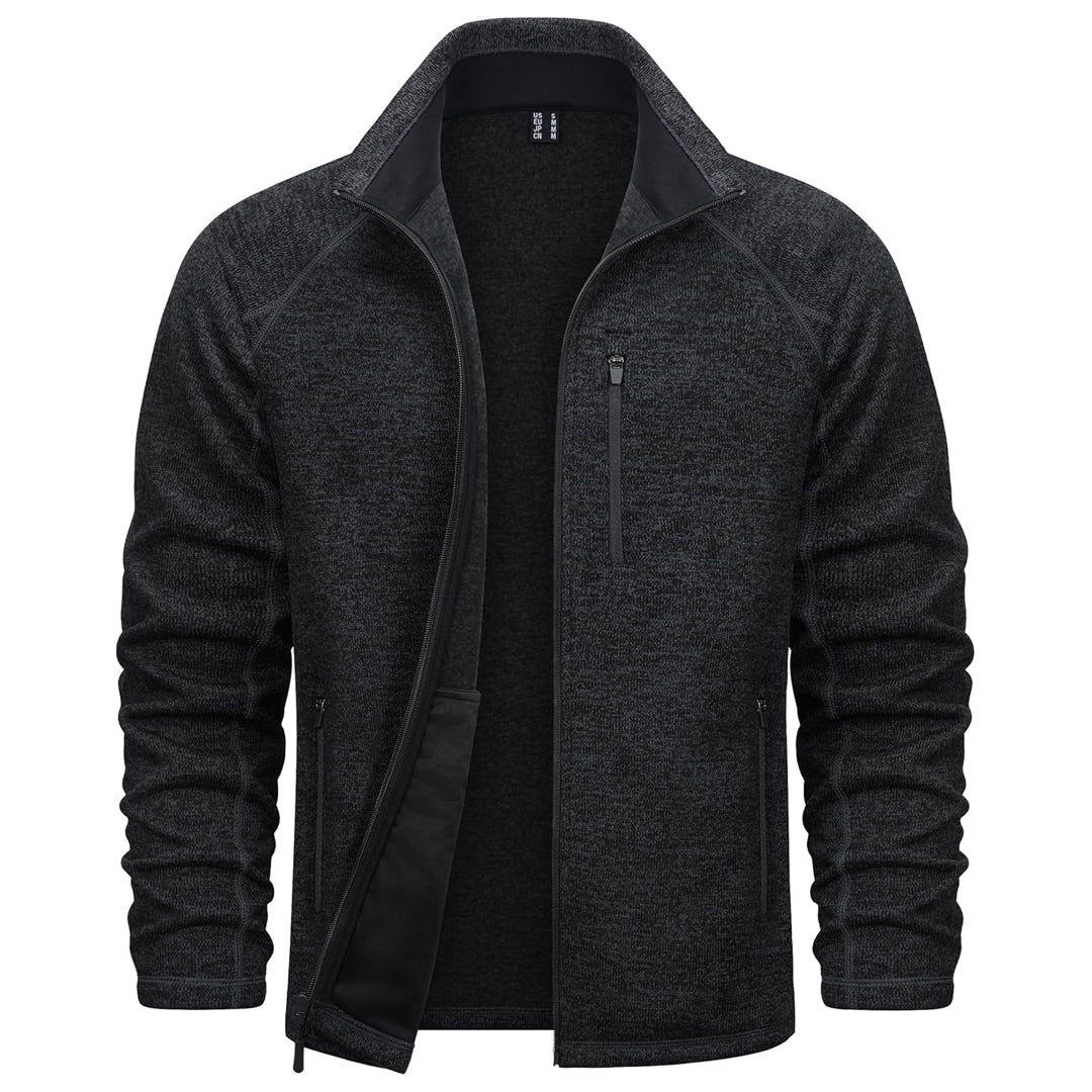 Mens Fleece Jacket Full Zip Casual Outdoor Wear
