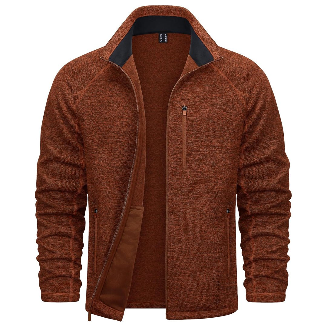 Mens Fleece Jacket Full Zip Casual Outdoor Wear