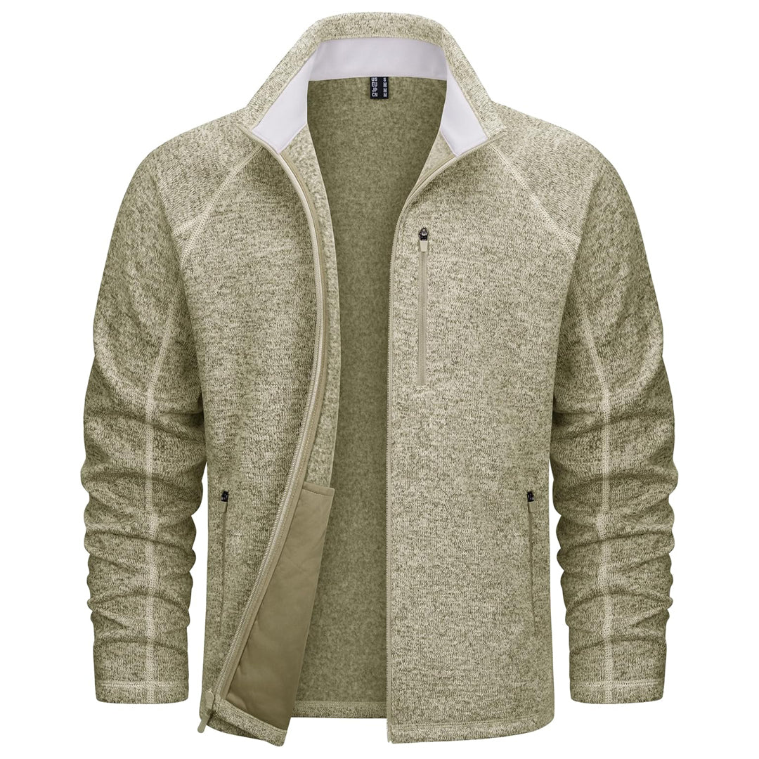Mens Fleece Jacket Full Zip Casual Outdoor Wear