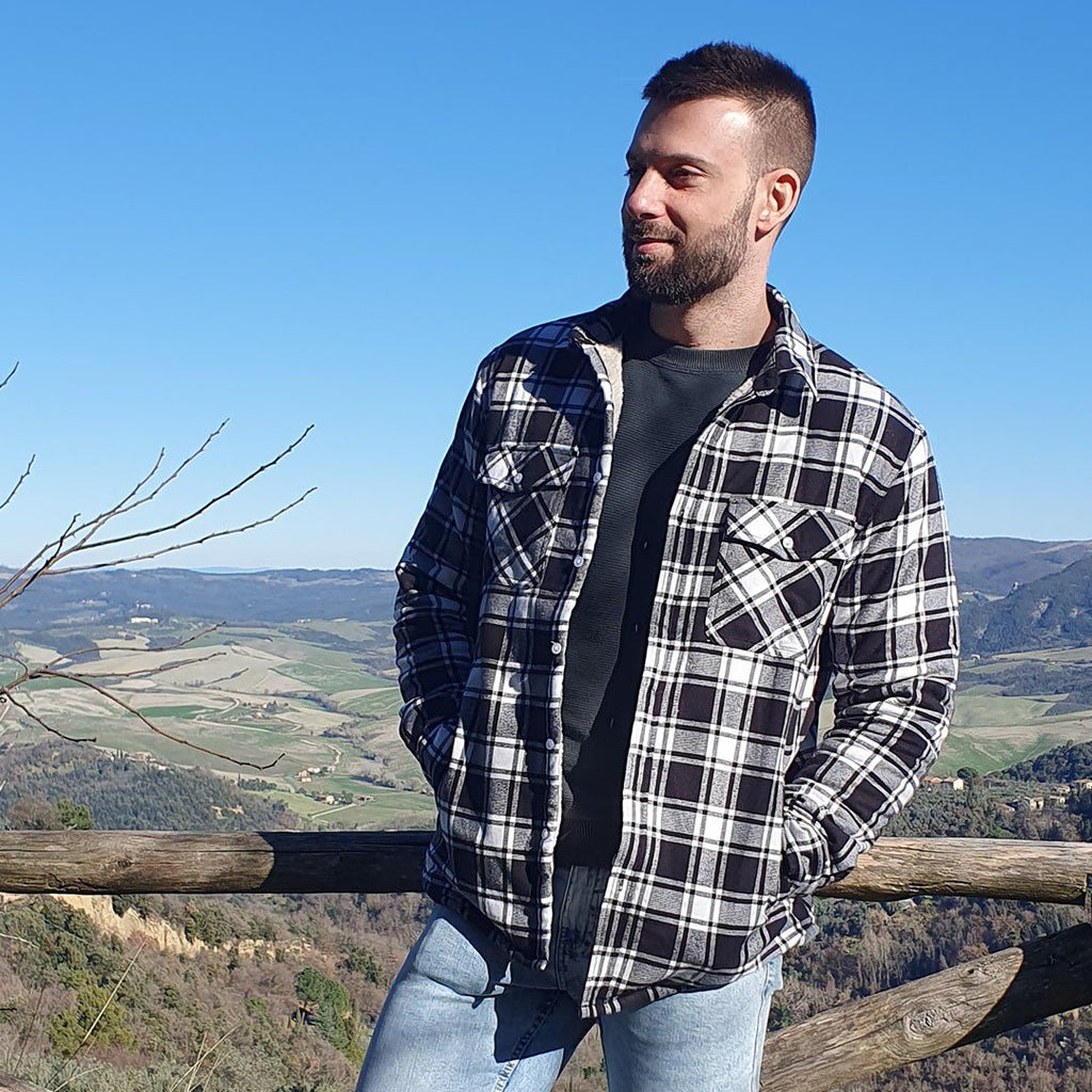 Men's Heavyweight Casual Fleece Lined Flannel Work Jacket