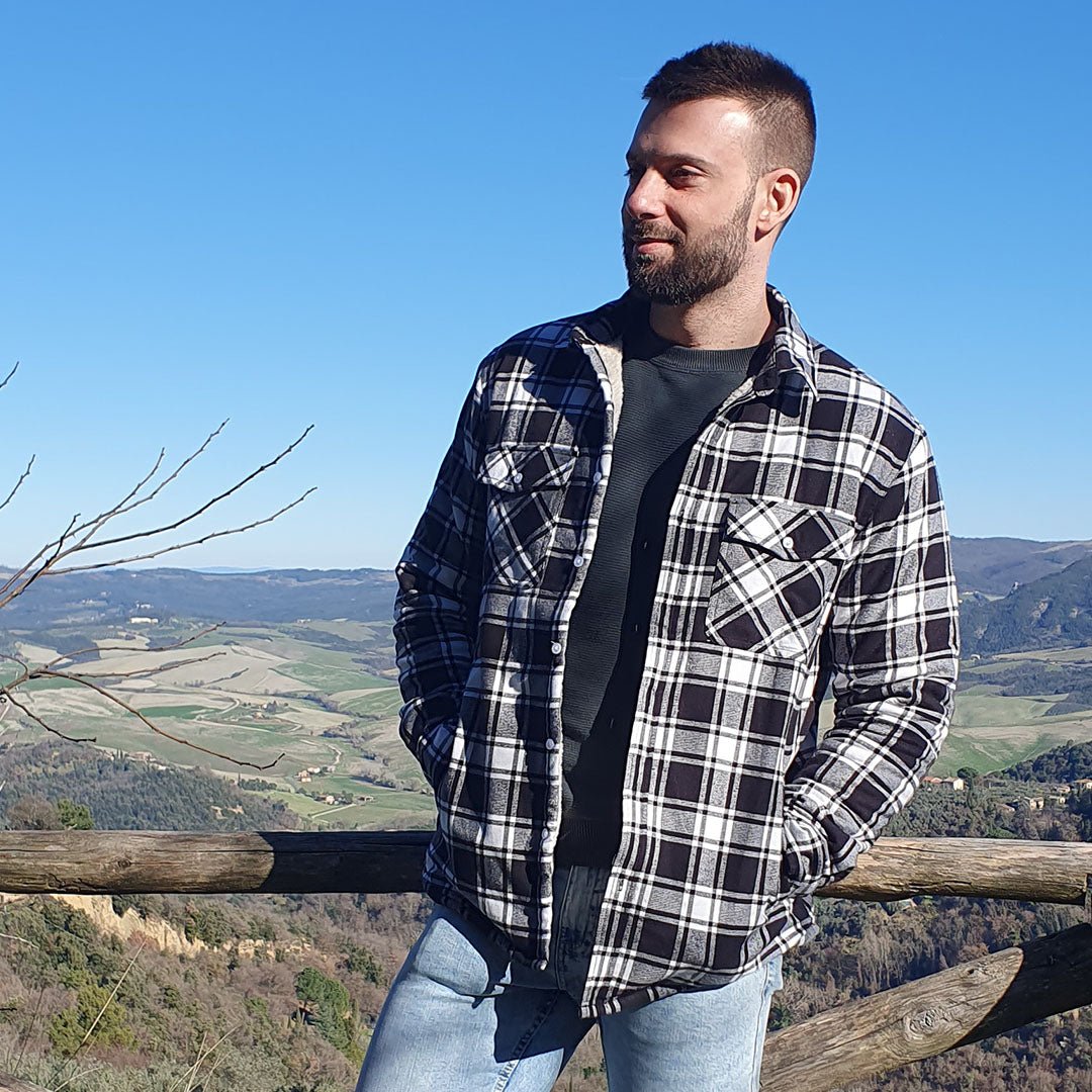 Men's Heavyweight Casual Fleece Lined Flannel Work Jacket