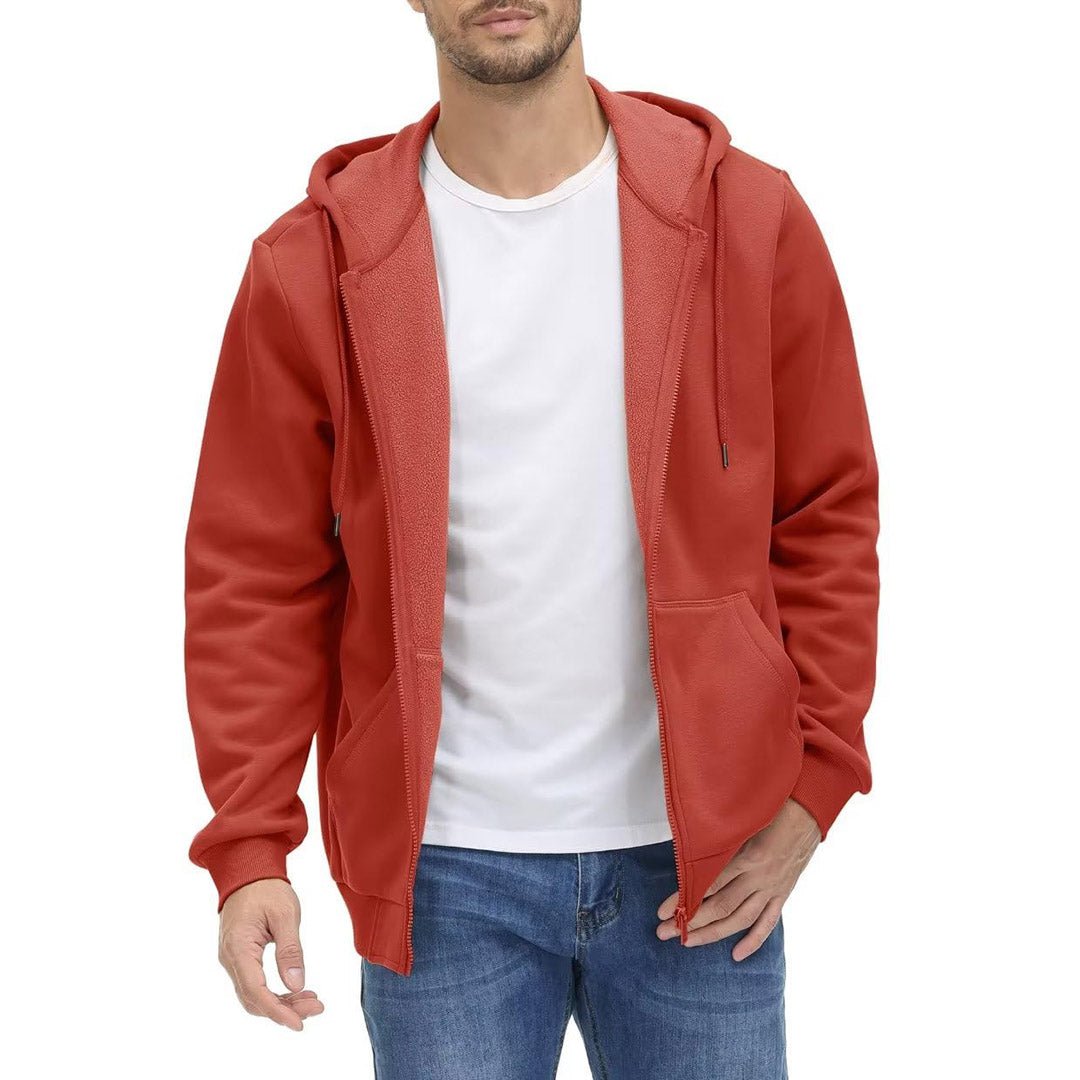 Men's Full Zip-Up Casual Active Hoodie