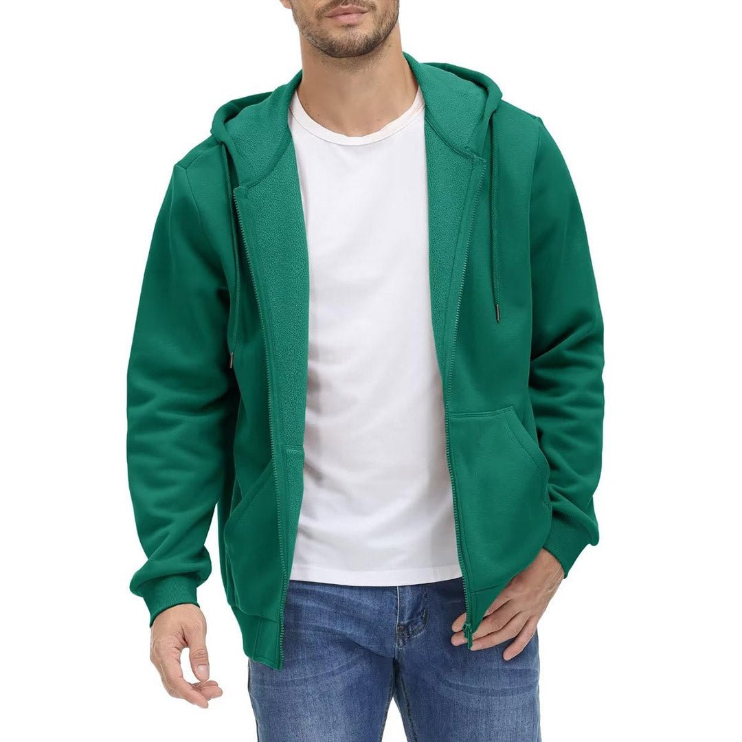 Men's Full Zip-Up Casual Active Hoodie